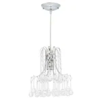 Hampton Bay Inverleigh 1-LIGHT Chrome Mini Pendant Clear Acrylic Accents. Fixed Price $40.95.