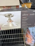 Allen Roth 280677 Barrett Series Semi Flushmount Ceiling Fixture Brushed Nickel. Fixed Price $39.00.