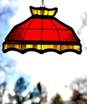 Vintage Leaded Stained Glass Suncatcher Hanging Slag Light Fixture Sm 2.5. Fixed Price $18.99.