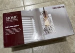 Home Decorators 1-LIGHT Brushed Nickel Mini-pendant With Clear Hammered Glass. Fixed Price $54.00.