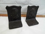 Abraham Lincoln George Washington Cast Iron Bookends Otis Steel Cleveland Oh. Fixed Price $129.99.