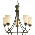 Progress Lighting P4006-77 Cantata 5 23" Forged Bronze Chandelier. Fixed Price $250.00.