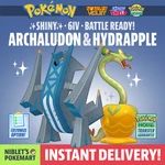 Shiny Archaludon & Hydrapple Battle Ready For Pokemon Scarlet Violet Home!. Fixed Price $6.99.