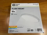 (1) Niob Commercial Electric 12" Led Flush Mount Light, Round, White, 3 Cct Dims. Fixed Price $20.55.