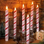 Pcs Christmas Flameless Taper 10.6 Inch Sea Salt Candy Cane Candles.... Fixed Price $42.67.