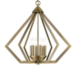 Livex Lighting 40926 Brass Prism 6-LIGHT 26"W Chandelier. Fixed Price $649.96.