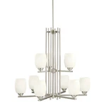 Kichler 1897NI Eileen 9-LIGHT Chandelier In Brushed Nickel. Fixed Price $884.97.