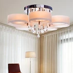 Oofay 5 Lights Acrylic Crystal For Living Room, Simple. Fixed Price $240.99.