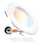 Parmida (6 Pack) 5/6" 5CCT Dimmable Led Recessed Light 12W 1000LM 2700-6000K Etl. Fixed Price $71.94.