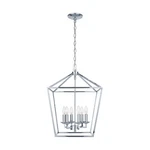 Hdc Weyburn 6-LIGHT Polished Chrome Farmhouse Chandelier Fixture. Fixed Price $91.90.