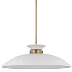 Nuvo Lighting 60/7462 Perkins 24"W Pendant - Matte White Burnished Brass. Fixed Price $257.59.