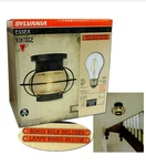 New Sylvania Essex Vintage Matte Black Ceiling Mount Cage Light Fixture Kit. Fixed Price $20.00.