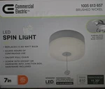 Commercial Electric 7" Led Spin Light Brushed Nickel Finish 3000K 810 Lumens New. Fixed Price $24.00.