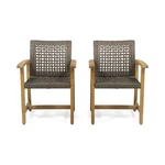 Hampton Wood And Wicker Dining Chair( Set Of 2 ). Fixed Price $311.99.