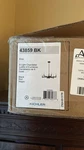 Kichler 43859BK Erzo 6-LIGHT Black Chandelier. Fixed Price $300.00.