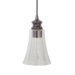Worth Home Products Instant Conversion Kit Brushed Bronze With Clear Glass Shade. Fixed Price $34.79.