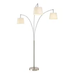 Luce 84 In. Modern Led 3-ARCH Brushed Steel Floor Lamp With Dimmer. Fixed Price $342.71.
