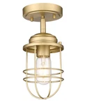 Golden Lighting Seaport Bcb One Semi Flush Mount Brushed Champagne Bronze. Fixed Price $49.99.