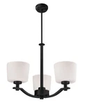 Z-lite Arlington 3-LIGHT Bronze Chandelier With Matte Opal Glass. Fixed Price $143.99.