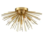 5 Light Mid-century Sputnik Flush Mount Ceiling Lamp Brass Sea Urchin Chandelier. Fixed Price $299.00.