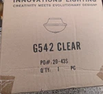 Innovations Large Oxford Light Glass, Clear Schoolhouse - G542. Fixed Price $105.00.