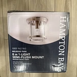 Hampton Bay Melrose Park 1-LIGHT Flush Mount (brushed Nickel). Fixed Price $23.50.