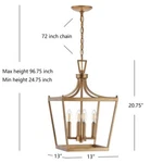 Safavieh Nichi 4LT 13 Inch Pendant, Reduced Price 2172730816 PND4090C. Fixed Price $98.00.