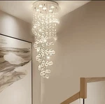 Jac Spiral Crystal Chandelier Model 80106/5 Modern Raindrop. Fixed Price $270.00.