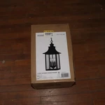 Hampton Bay 3-LIGHT Outdoor Pendant W/ Clear Seeded Glass Shade 19.13. Fixed Price $69.99.