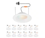 Globe Electric 12-PACK 5/6" Adjustable Cct Dimmable Led Retrofit Recessed Light. Fixed Price $55.98.