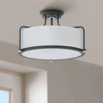 Quoizel Calvary 17 1/2" Wide Earth Black Drum Ceiling Light. Fixed Price $279.99.