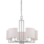 Nuvo Gemini Light Chandelier W/ Slate Gray Fabric Shades 60-4755. Fixed Price $194.98.
