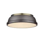Duncan Ab 2-LIGHT Aged Brass Flush Mount By Golden Lighting. Fixed Price $74.58.