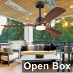 Forrovenco QX-01-DE 52" Ceiling Fan With Lights And Remote, Walnut Wood. Fixed Price $41.01.