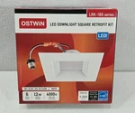Ostwin 6" Led Downlight Square Retrofit Kit White OW-LDLRK-1BS-6D1240W. Fixed Price $18.69.