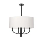 Dainolite Eleanor Light Incand Pendant, Black/white Fabric ELN-224C-MB-790. Fixed Price $564.00.