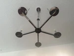 Golden Lighting Winslett Chandelier, Pewter/ribbed Glass 7011-5PW-CLR. Fixed Price $120.00.