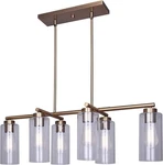Canarm Jett ICH671B06GD 6-LIGHT Antique Gold Chandelier Clear Glass 34.5" New. Fixed Price $129.99.