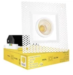 New In Box Perl Glow Led 4" Trimless Square Gimbal Downlight Fixture. Fixed Price $49.99.
