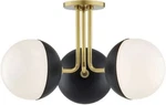 Mitzi H344603-AGB/BK Renee Light Semi Flush Ceiling. Fixed Price $299.00.