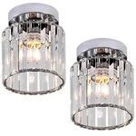 Tislyco 2 Pack Mini Semi Flush Mount Ceiling Light Fixture With Clear Shade, .... Fixed Price $79.54.