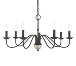 Livex Lighting 52167 Black Windsor 7-LIGHT 28"W Taper Candle Chandelier. Fixed Price $279.96.