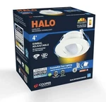 Halo 4" Gimbal Adjustable Canless Recessed Led Downlight, Dimmable, Matte White. Fixed Price $34.99.