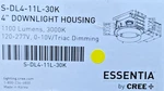 Cree Essentia 4" Led Recessed Commercial Down Light Dimmable S-DL4-11L-30K. Fixed Price $19.00.
