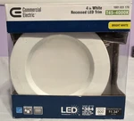 Commercial Electric 4" White Recessed Led Trim Soft T45 New Fast Shipping. Fixed Price $24.95.