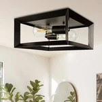 Yansun 2-LIGHT Semi Flush Mount Matte Black 10.6" W-BD-QX05901BGB-2. Fixed Price $37.99.