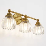 Triple Arm Tulip Glass Wall Sconce Lighting, 3LIGHT Vanity Fixture Hallway Bedr. Fixed Price $227.35.