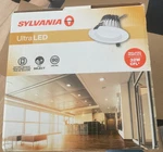 2-SYLVANIA 6 Ultra Led Recessed Light Battery Back Up Ready Cct Select Openbox. Fixed Price $45.00.
