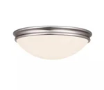 Access Lighting Atom 1-LIGHT Brushed Steel Flush Mount With Opal Glass Shade. Fixed Price $34.95.