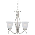 New Maxim 10123FTOI - Basix Light 19" Chandelier Ice Glass Satin Nickel. Fixed Price $49.99.